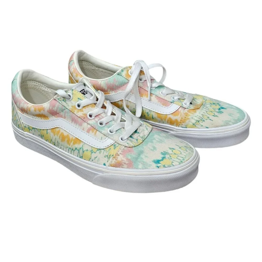 Vans Women's Ward Psychedelic Tie Dye Canvas Athletic Sneaker Shoes Size 9